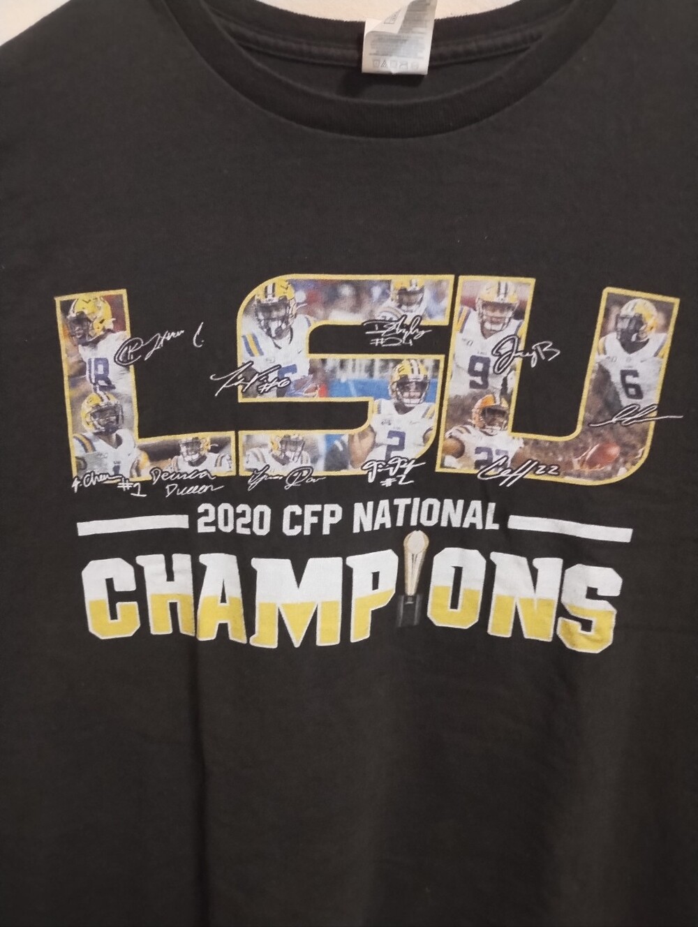 Delta LSU 2020 CFP National Champions Black & Gold Tee